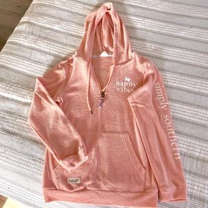 Simply Southern Happy Vibes Half Zip Hoodie